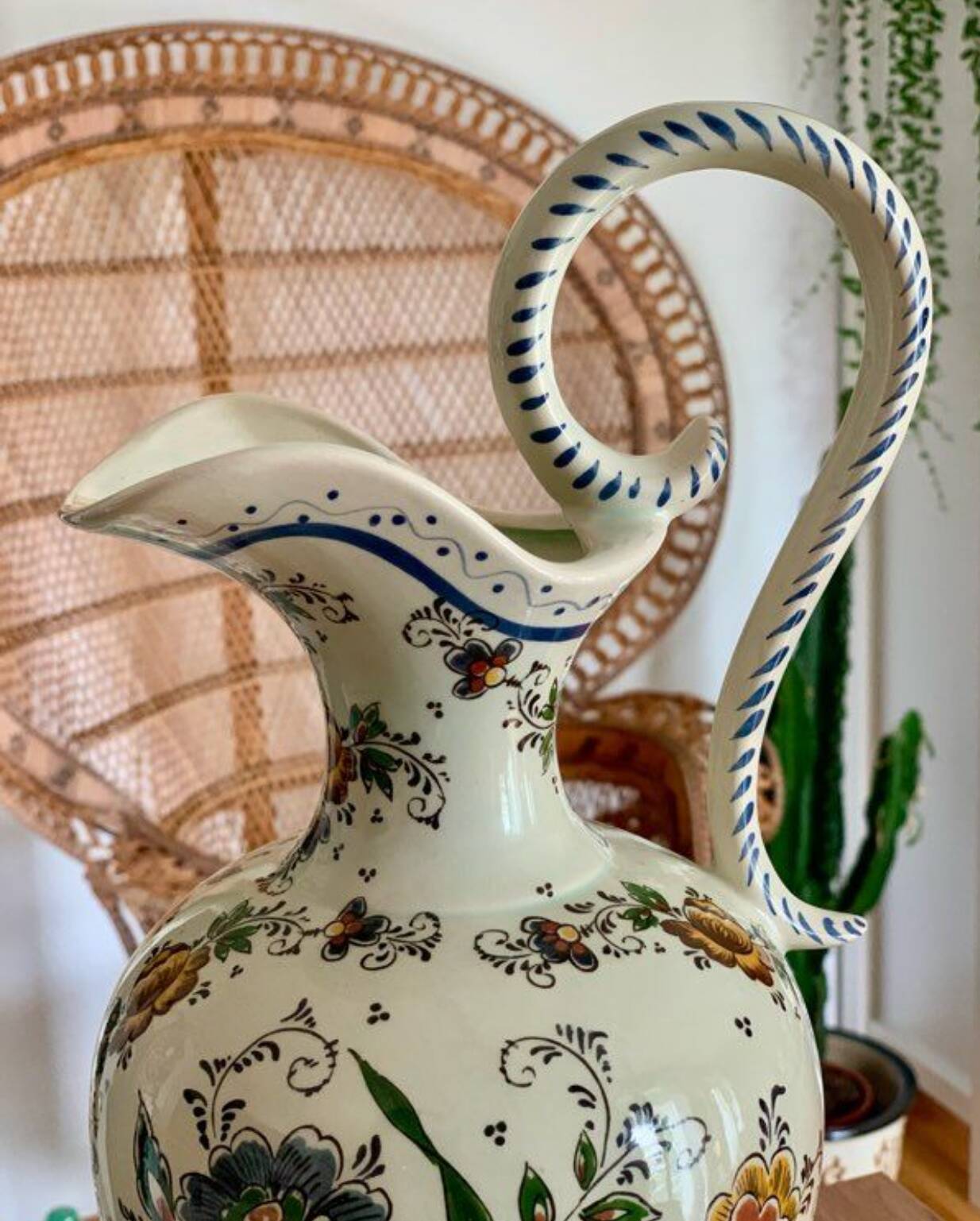Pichet vintage fleurs
