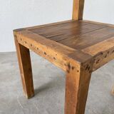 Brutalist pine chair