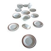 Rarissime service de table complet 40 pièces – modèle « Bistrot » par Jacques Lobjoy pour la porcelaine d'Auteuil, vers 1970