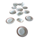 Very rare complete table service of 40 pieces – "Bistrot" model by Jacques Lobjoy for Auteuil porcelain, circa 1970.