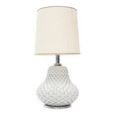 Artichoke table lamp in white ceramic, 1970s