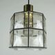 1960s 70s glashuette limburg PENDANT LAMP clear glass shade and brass