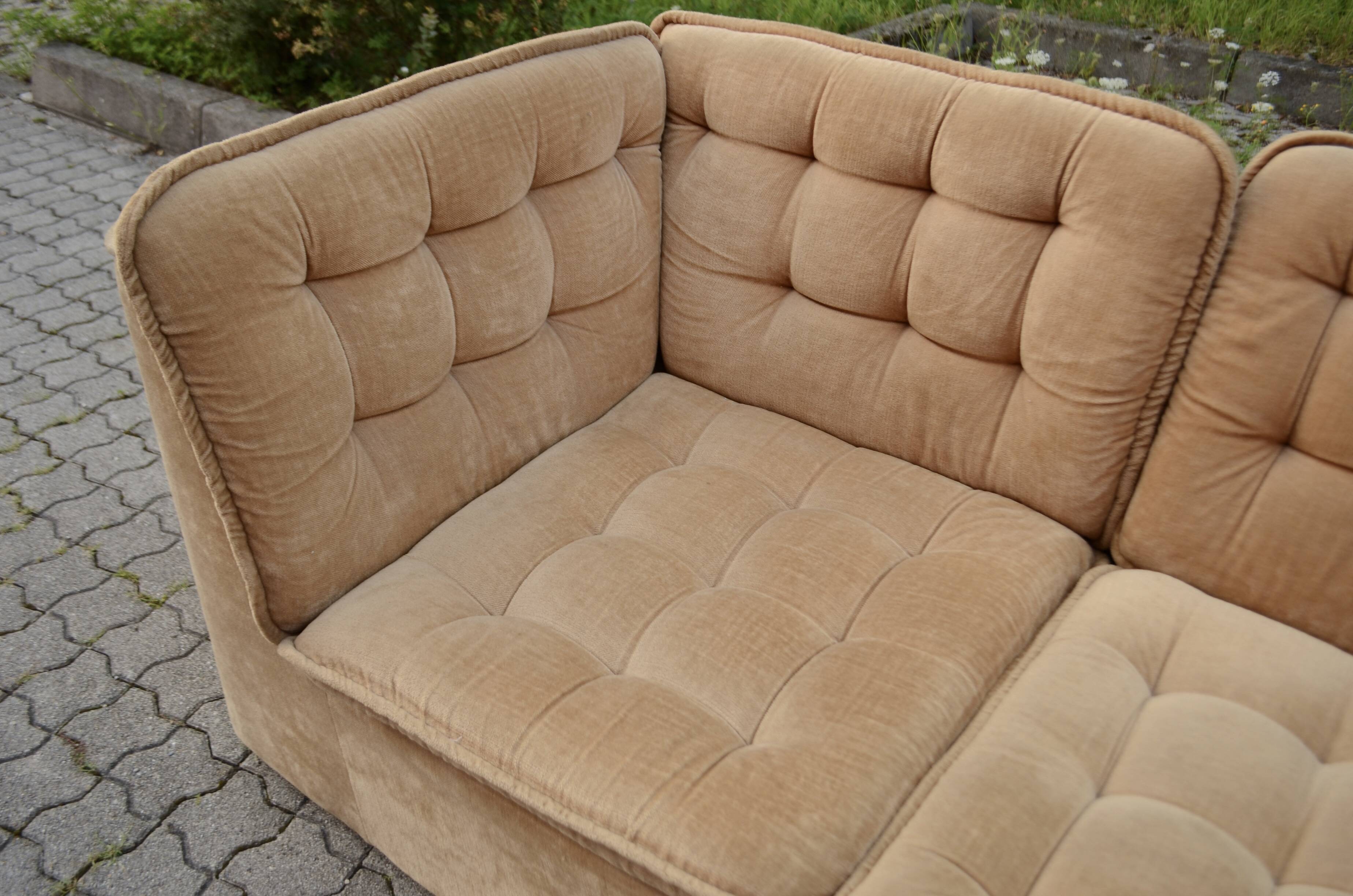 Vintage Modular Sofa 70ties champagne