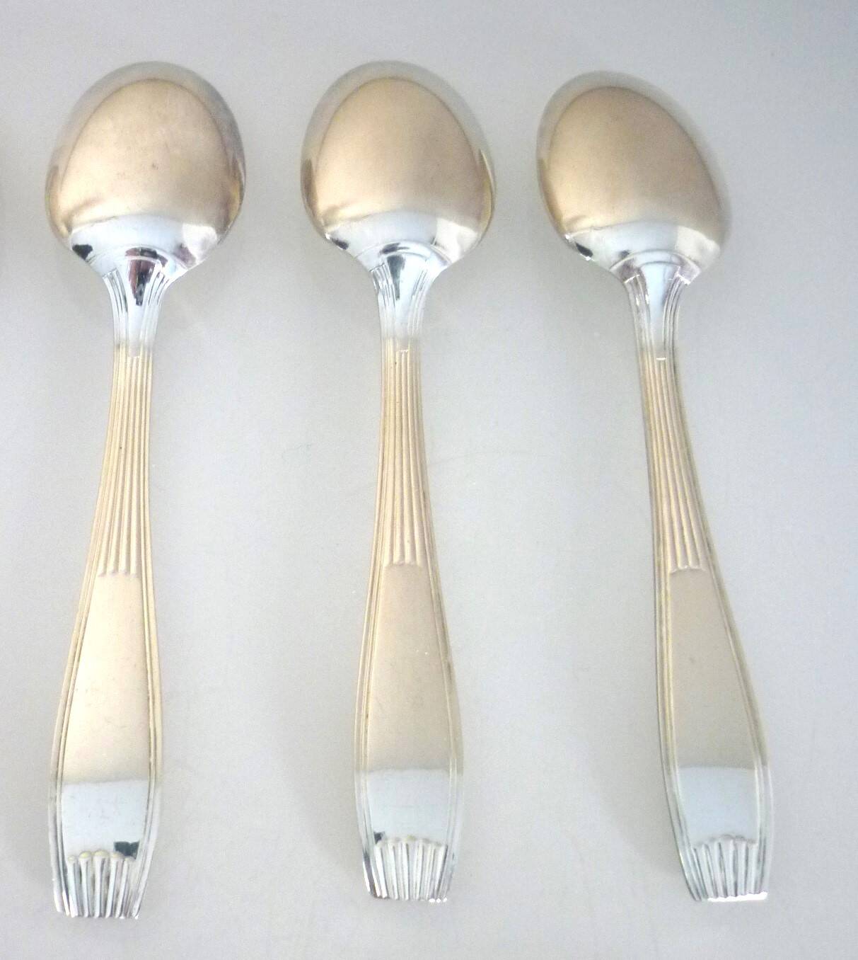 Set of 12 teaspoons, Christofle, Alfenide, silver plated, very good condition