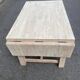 Table de ferme extensible à volets rénovée en bois massif 140-200cm