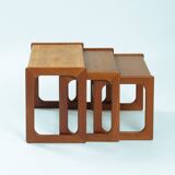 Danish teak mid century modern nesting tables Salin, Nyborg, Denmark 1960s