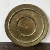 Duo of brass pockets or candle holders