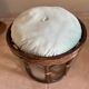 Vintage rattan pouf