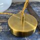 Suspension vintage en opaline blanche
