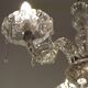 French antique glass and crystal barley twist three-armed four-light chandelier 5135
