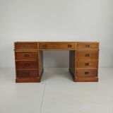 Late 20th century English campaign style desk