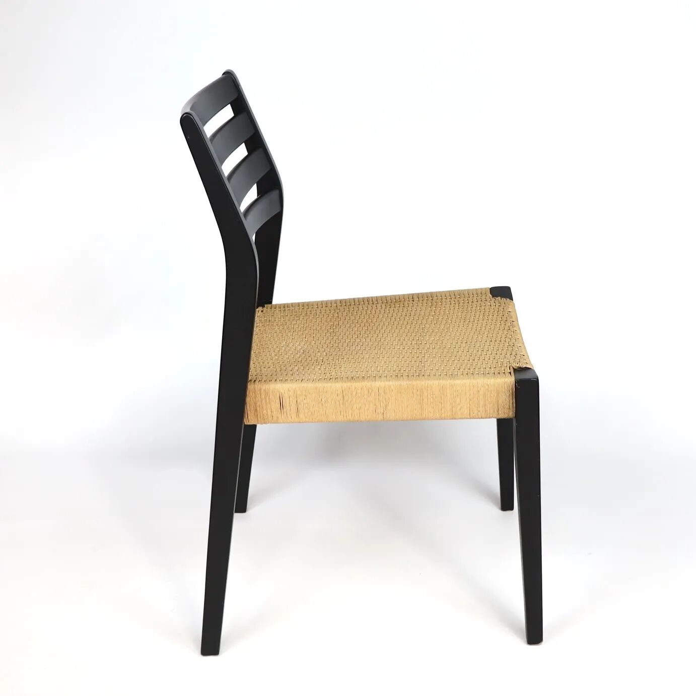 Scandinavian wooden and rope chairs