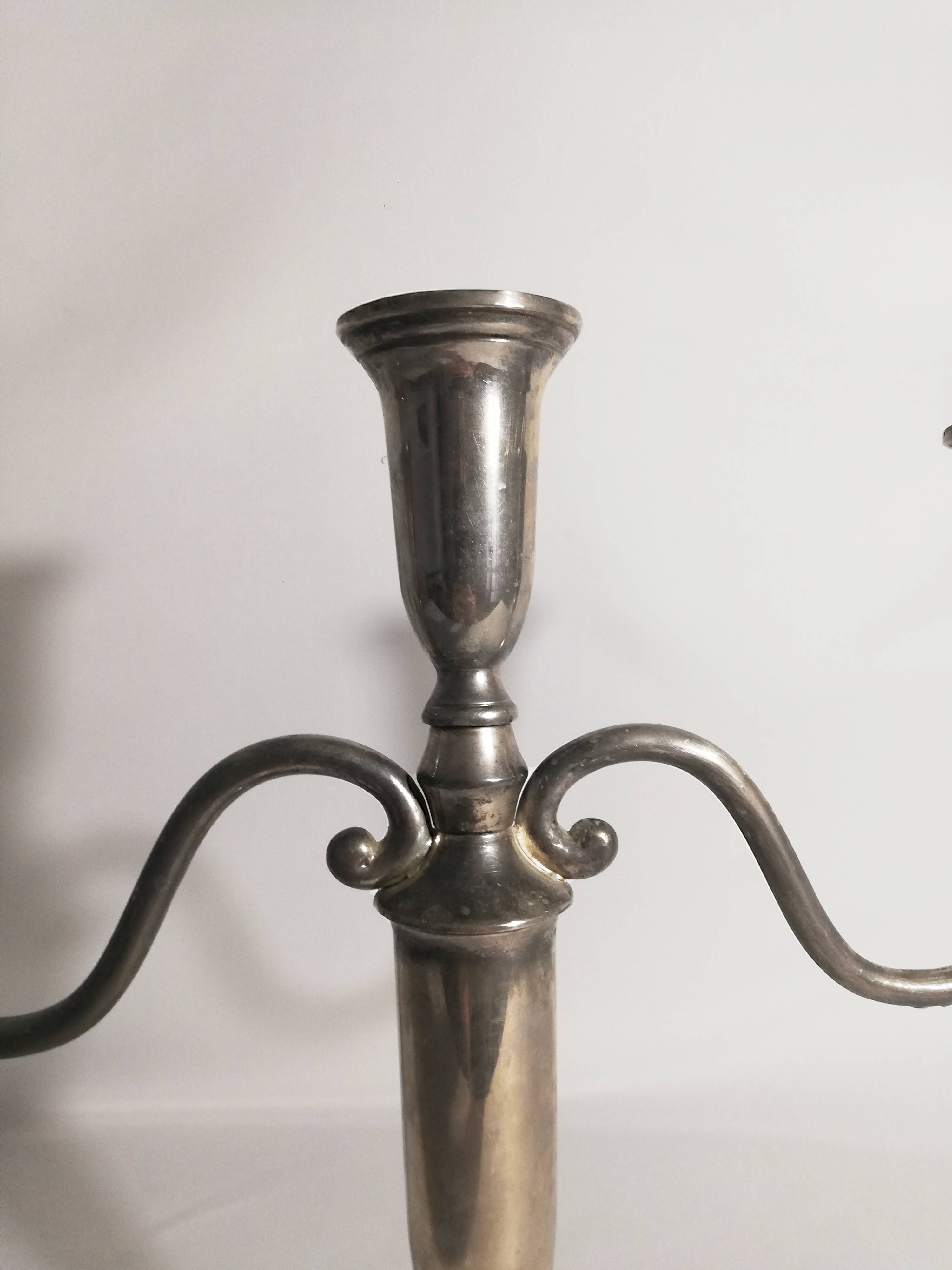 Silver-plated chandelier