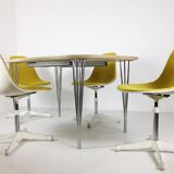 Danish Extendable Elliptical Dining Table by Haslev No 04, White