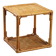 Vintage coffee table in wicker and bamboo, Italy, 1970s-1980s.