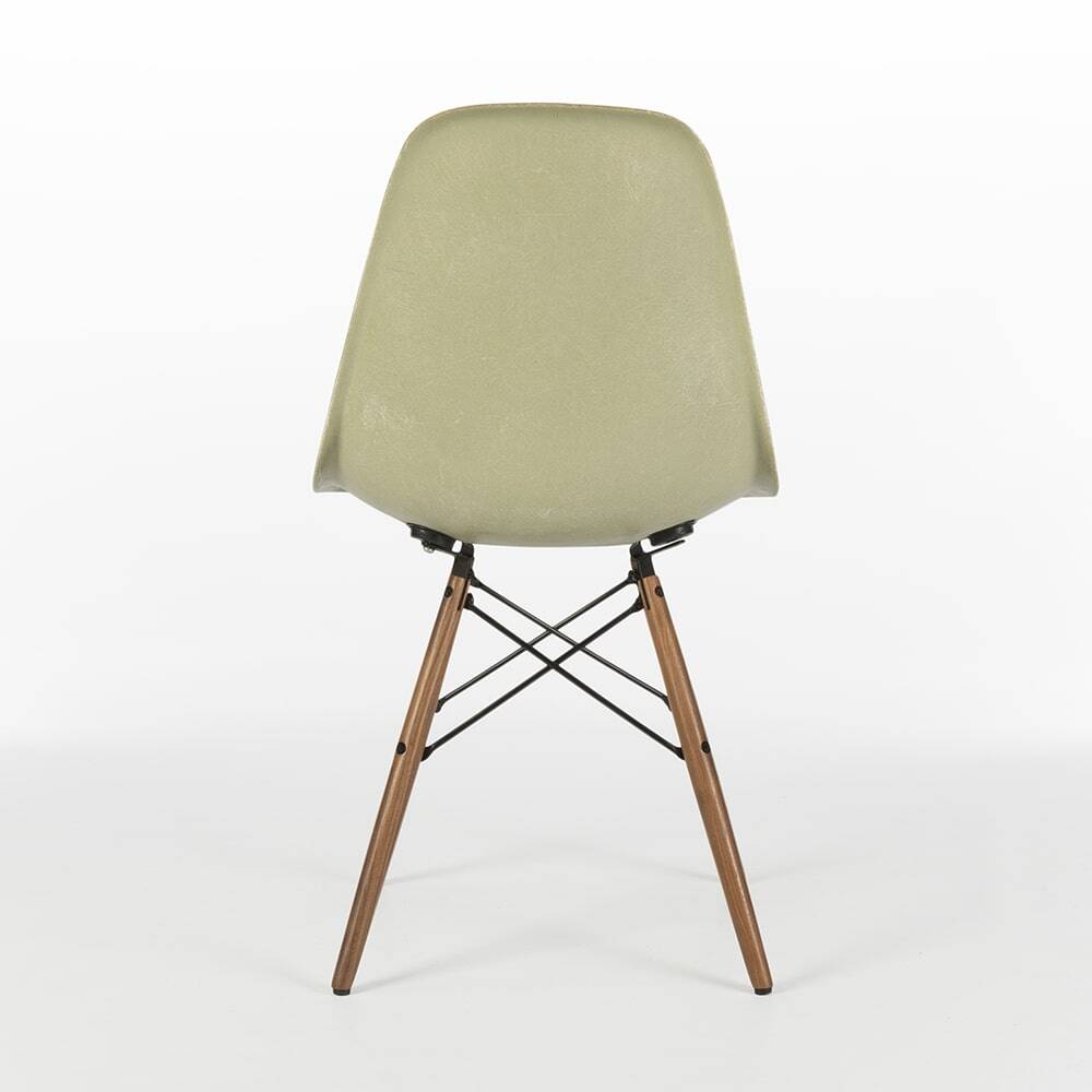 Grey Yellow Herman Miller Vintage Original Eames DSW Side Shell Chair