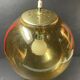Pair of vintage smoked glass ball pendant lights from Biot glassworks
