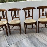 Set of 4 solid wood chairs