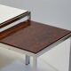 Vintage rosewood and chrome tables with reversible trays
