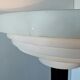 Vintage lamppost with 1970s ring-shaped lampshade