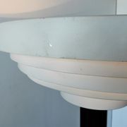 Lampadaire vintage avec abat-jour en forme d'anneau 1970s