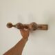 Old folk art wall coat rack