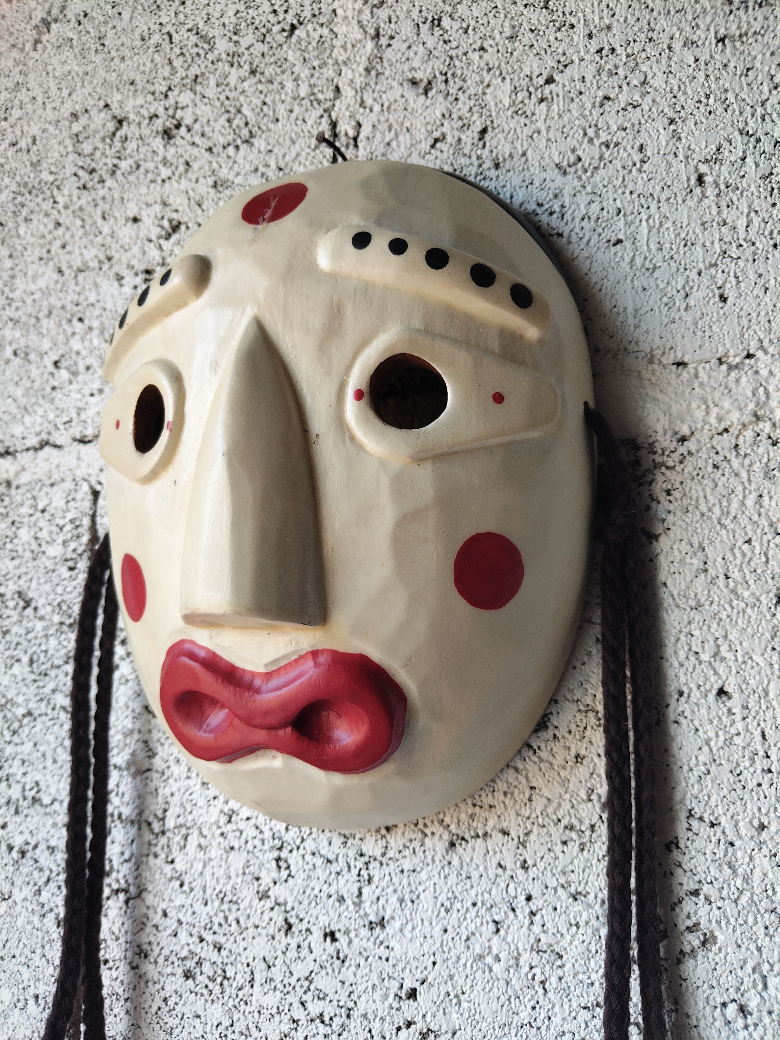 Korean wooden mask – Travel souvenir – Artisan wall decoration