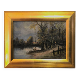 Oil painting on canvas, French school late 19th century.