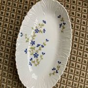 Limoges Jammet Seignolles ravier with blueberry decoration