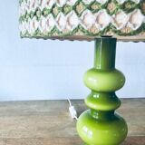 Vintage green glass lamp