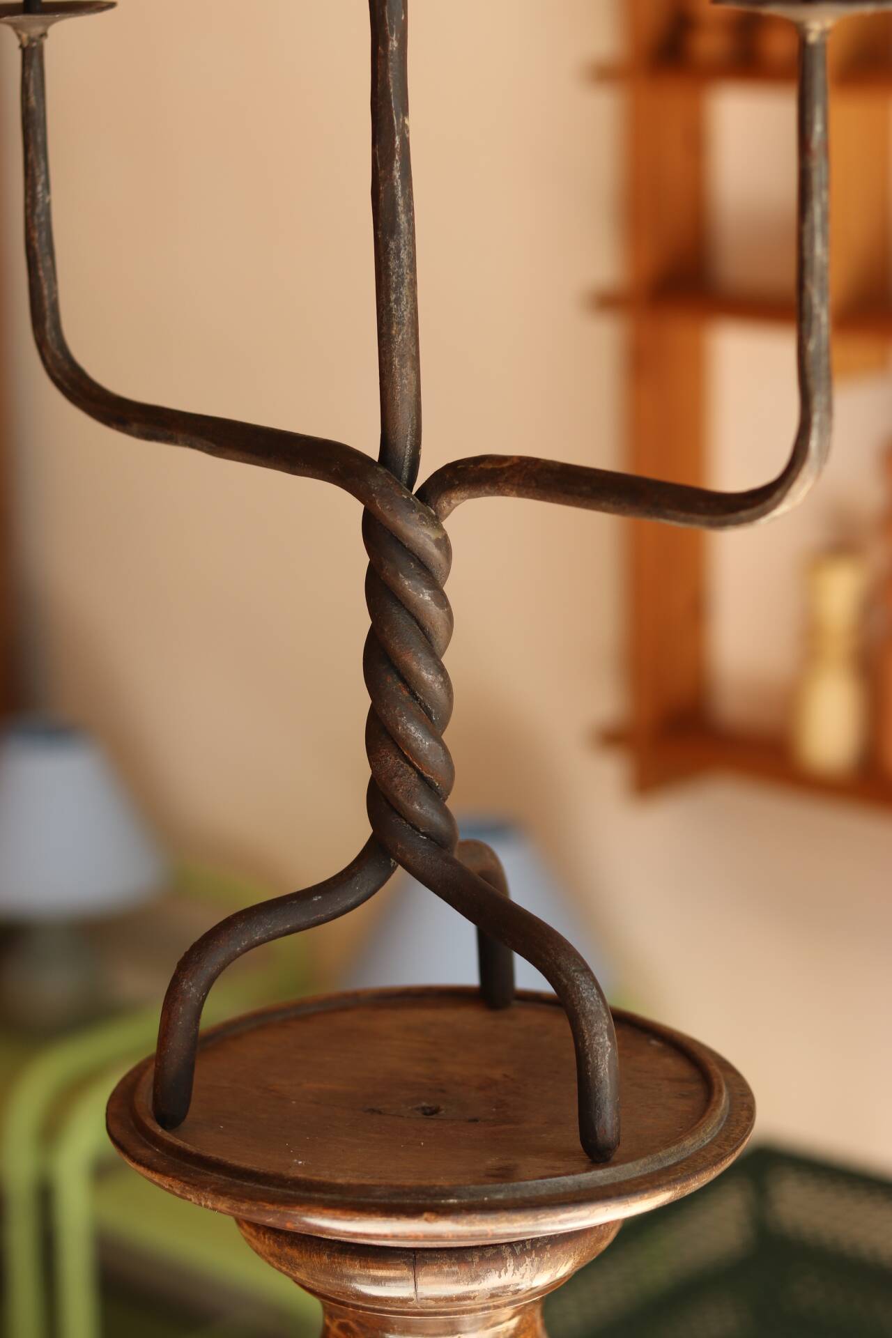 Wrought iron candle holder – 1950s