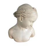 Old plaster bust 'La Rieuse' by Jean-Baptiste Pigalle