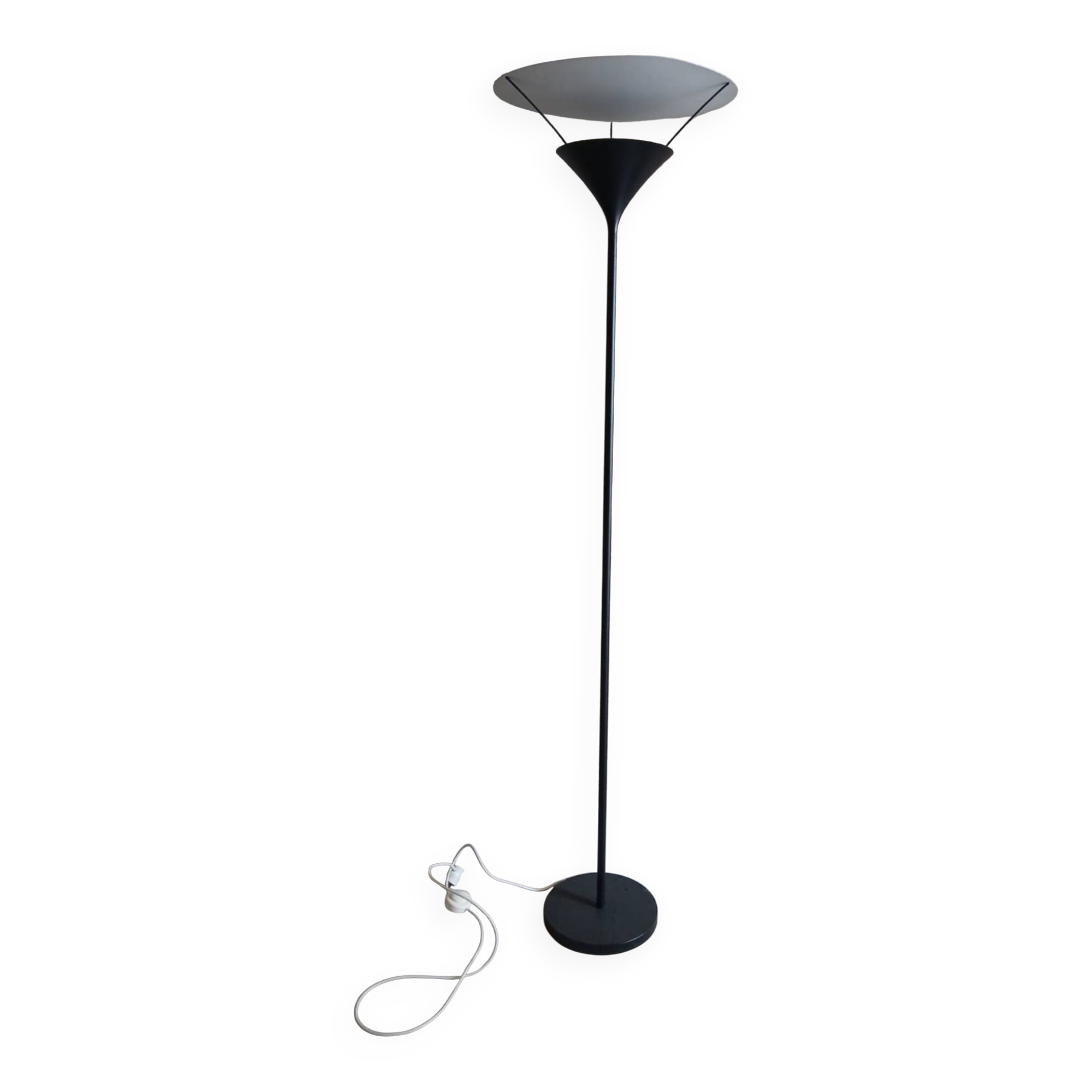 Postmodern vintage torchère floor lamp from the 1980s-1990s.