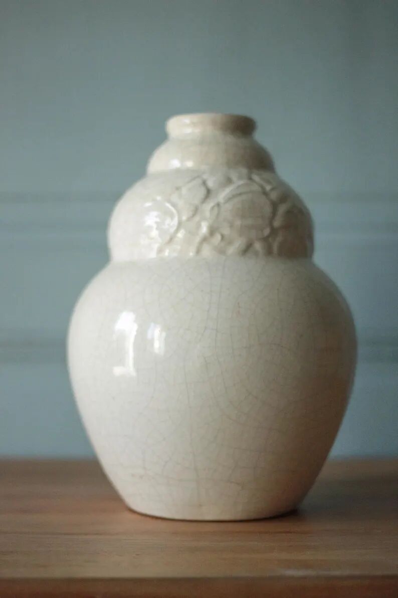 Glazed ceramic vase in the shape of a gourd, Art Deco, collection
