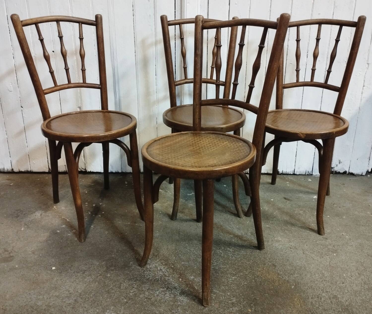 Set of 4 bistro chairs early 20th century