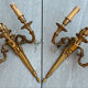 Paires d’appliques bronze Louis XVI Lucien Gau