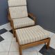 High back relax chair with hocker 1960s by Tarm Stole Denmark