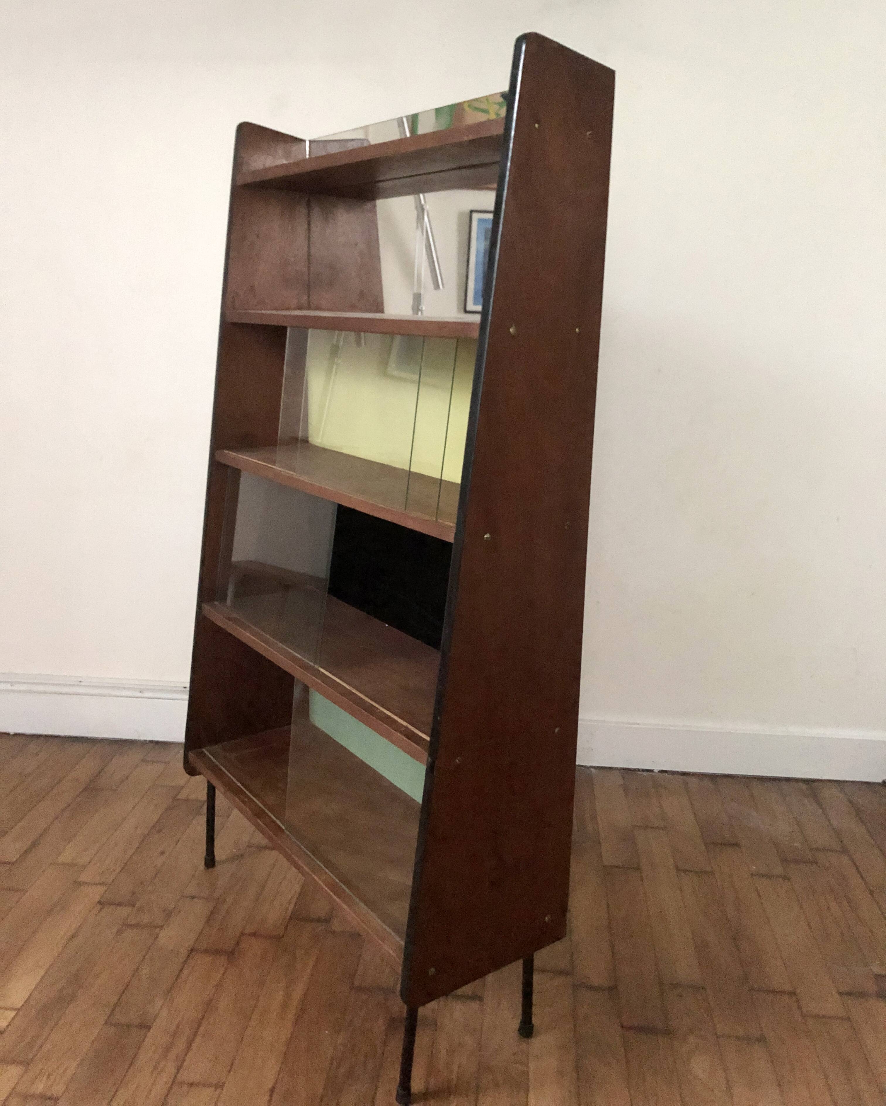Bookcase • Vintage Shelves • Oak • Attributed to Pierre Guariche • 1950