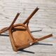 4 baumann n°12 black leatherette chairs, medium beech