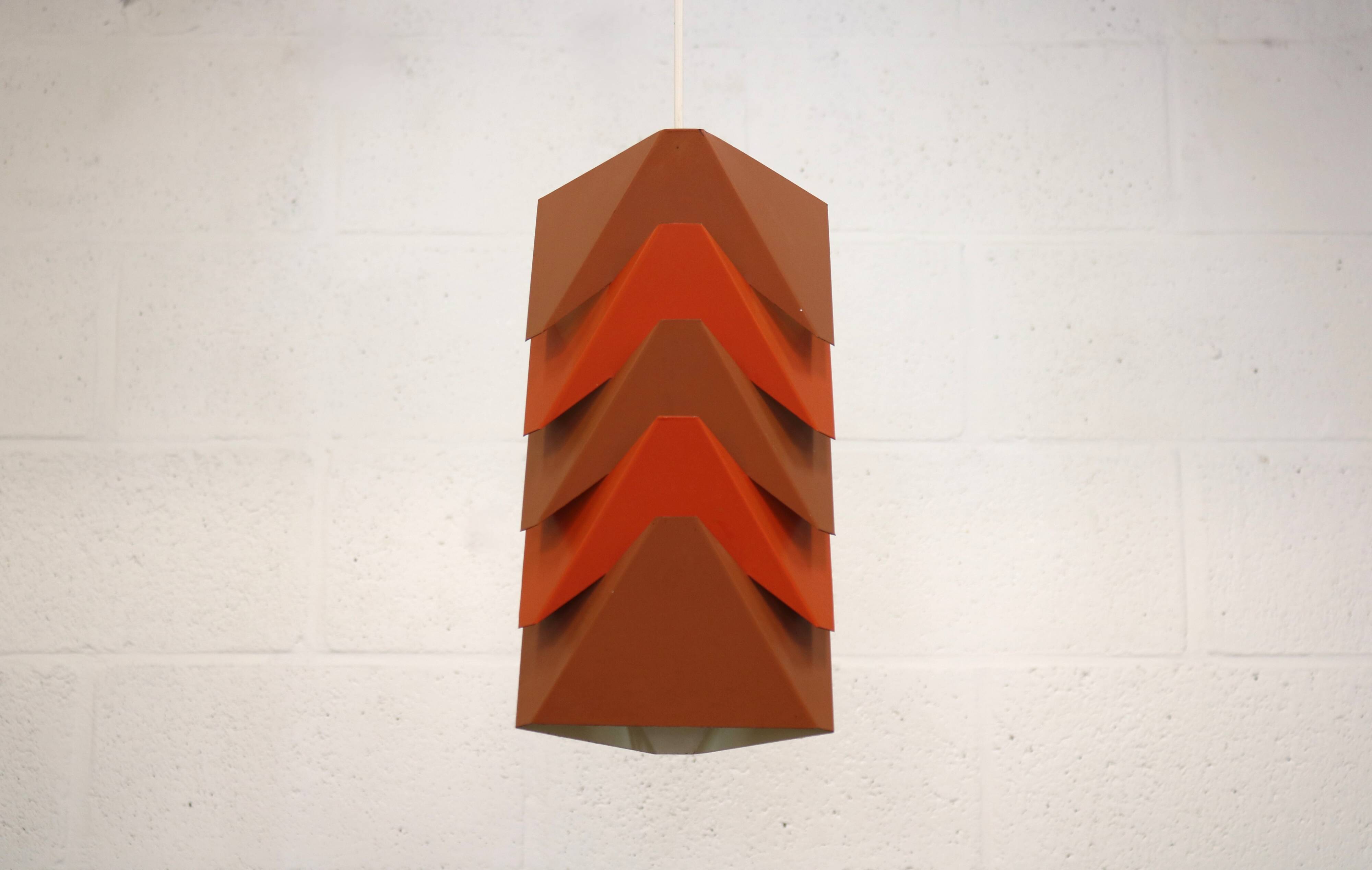 Mid Century Ekko Metal Pendant Lamp by Louis Weisdorf for Lyfa, Denmark, 19