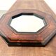 Octagonal wooden mirror by Jean-Claude Mahey