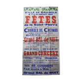 Affiche "Fêtes de la Saint-Pierre" ville de Grignols - 1935