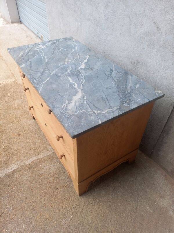 Marble top chest of drawers