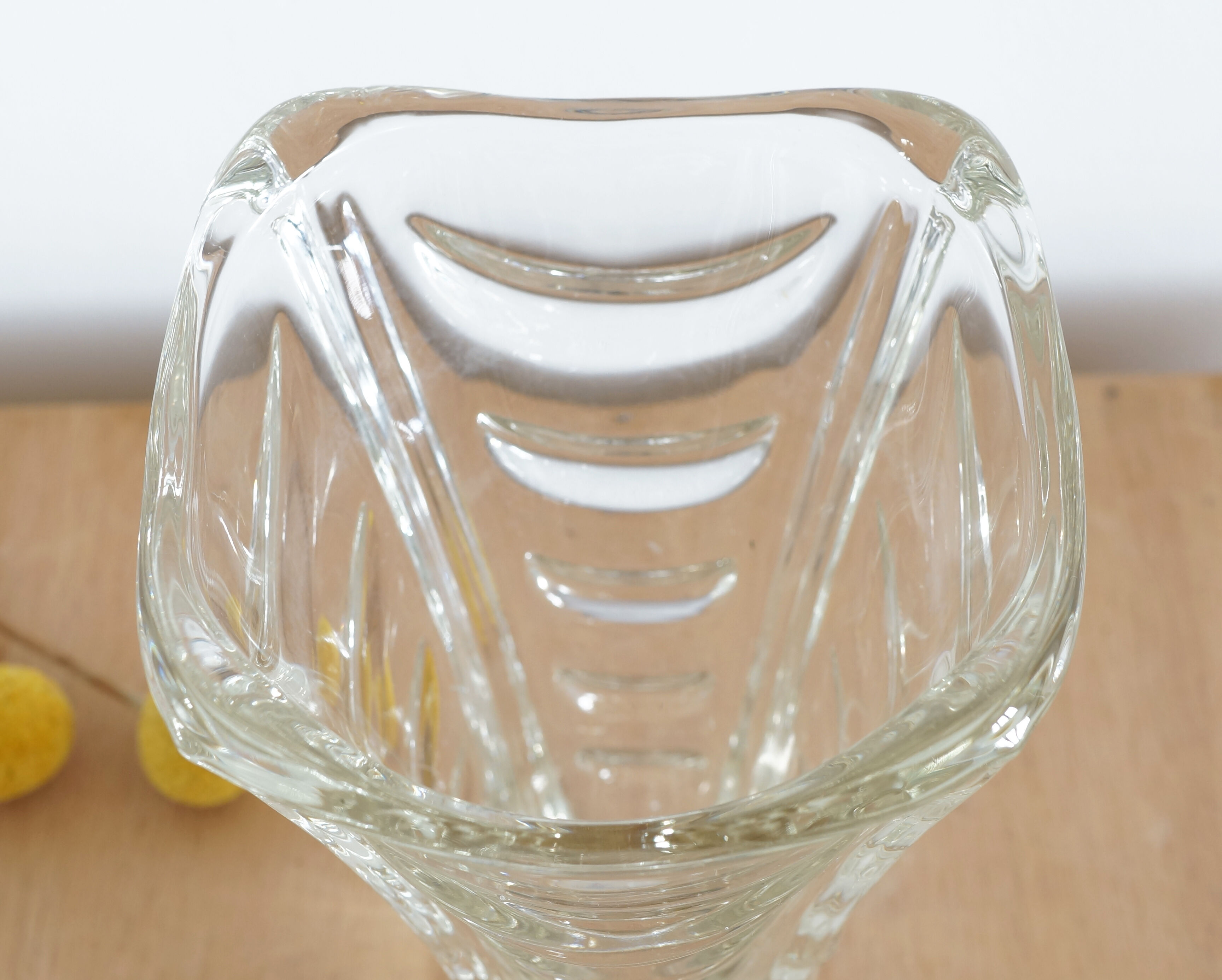 Vintage molded glass vase