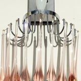 Sconces vintage roses in glass blowing and brainwashing of Murano