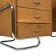 Bureau tubulaire de style Bauhaus du milieu du siècle, design des années 40 en chêne