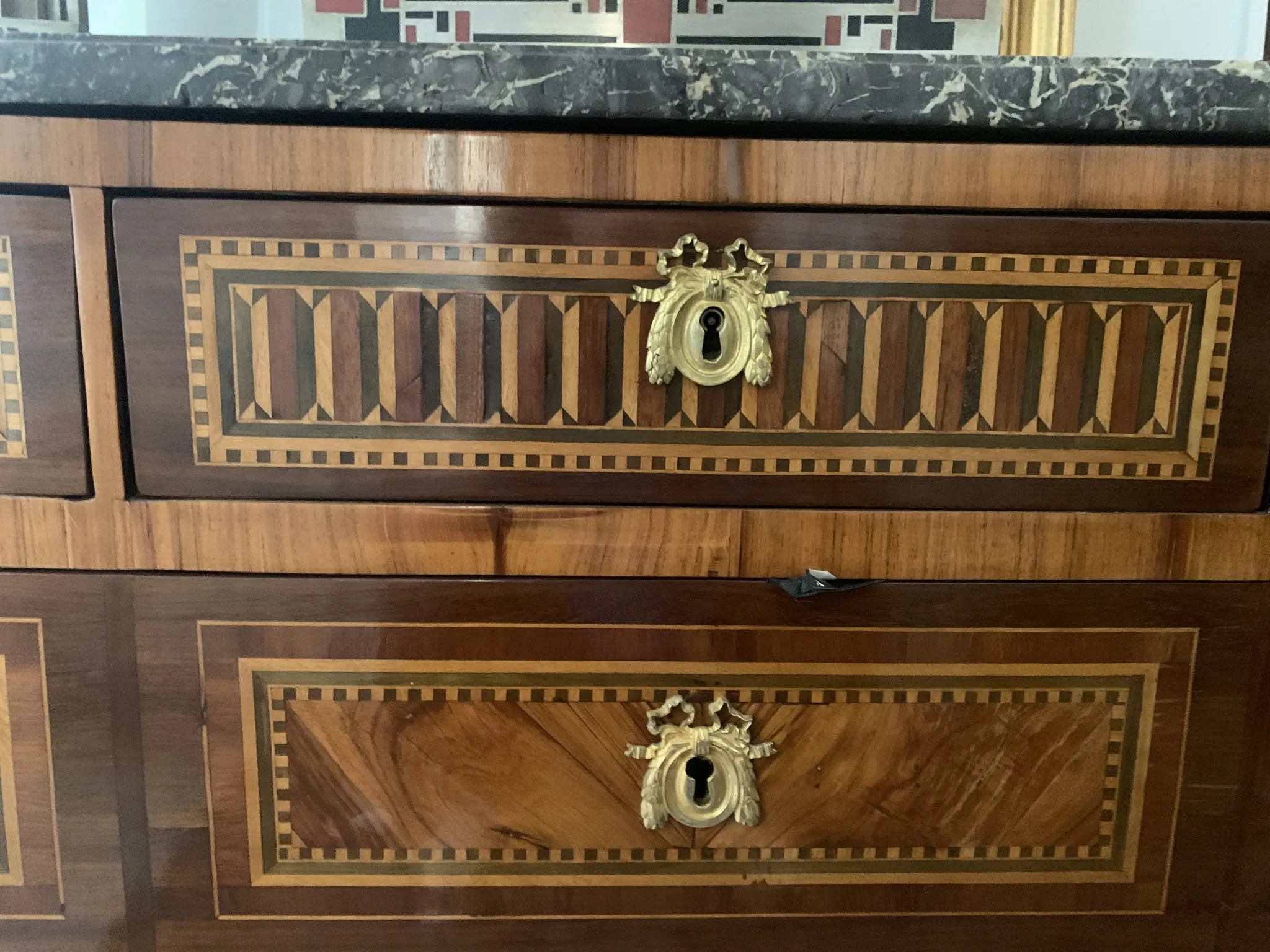 restored Louis XIV commode stamped