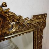 Old gilded stucco mirror