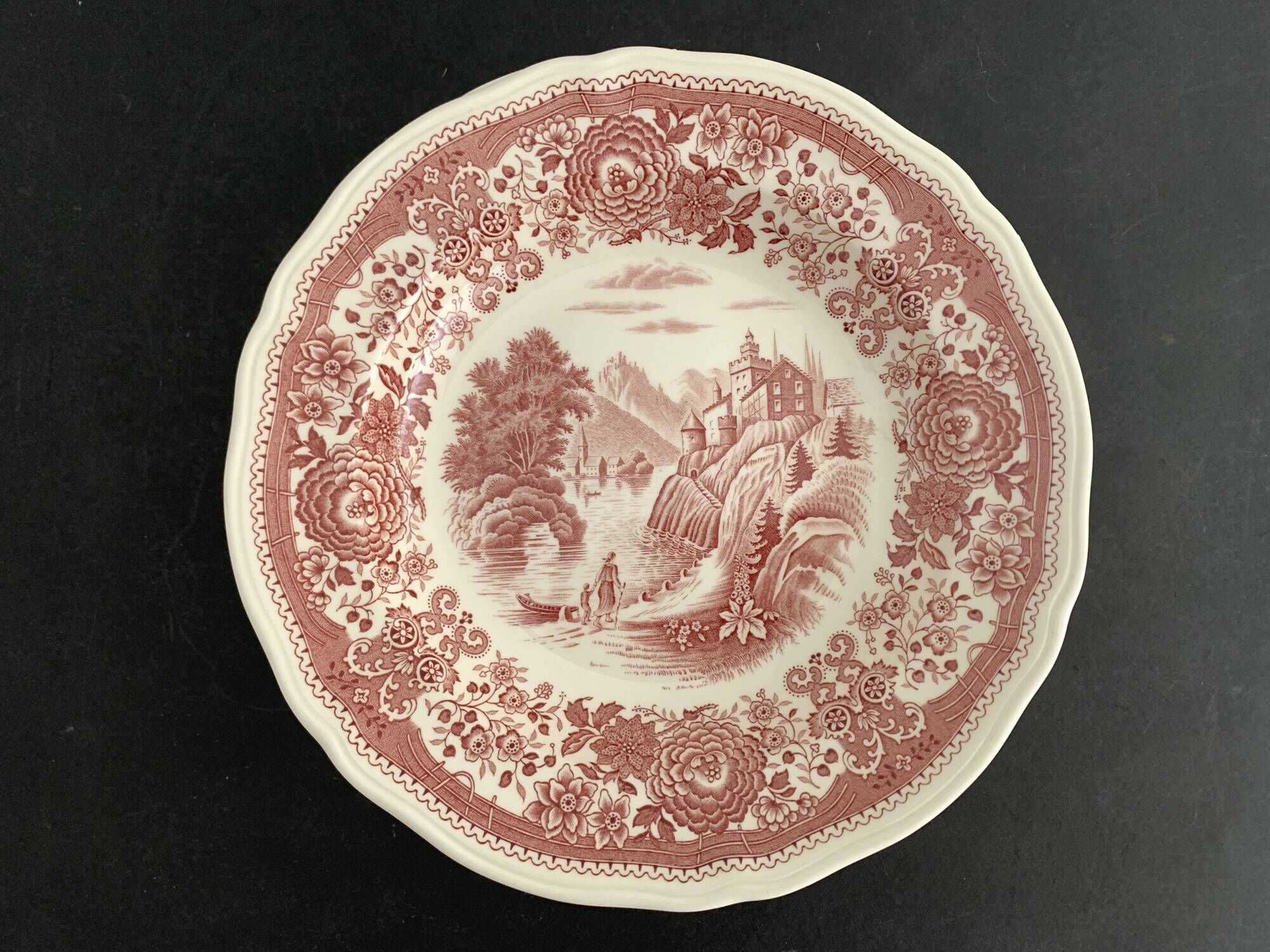 6 hollow plates Villeroy and Boch, red Burgenland model