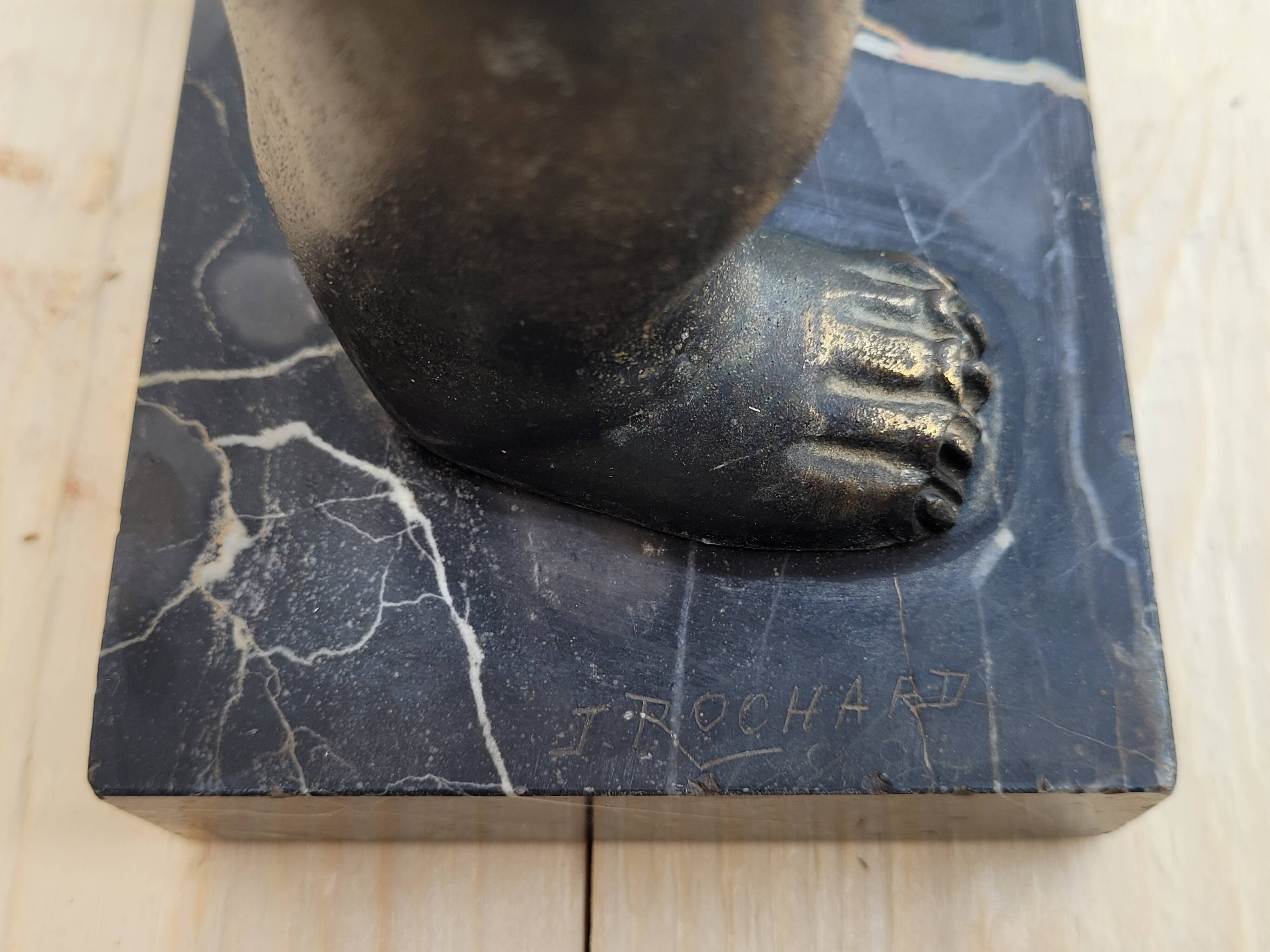 Art deco Bear lamp signed by the artist Irénée Rochard, circa 1930.